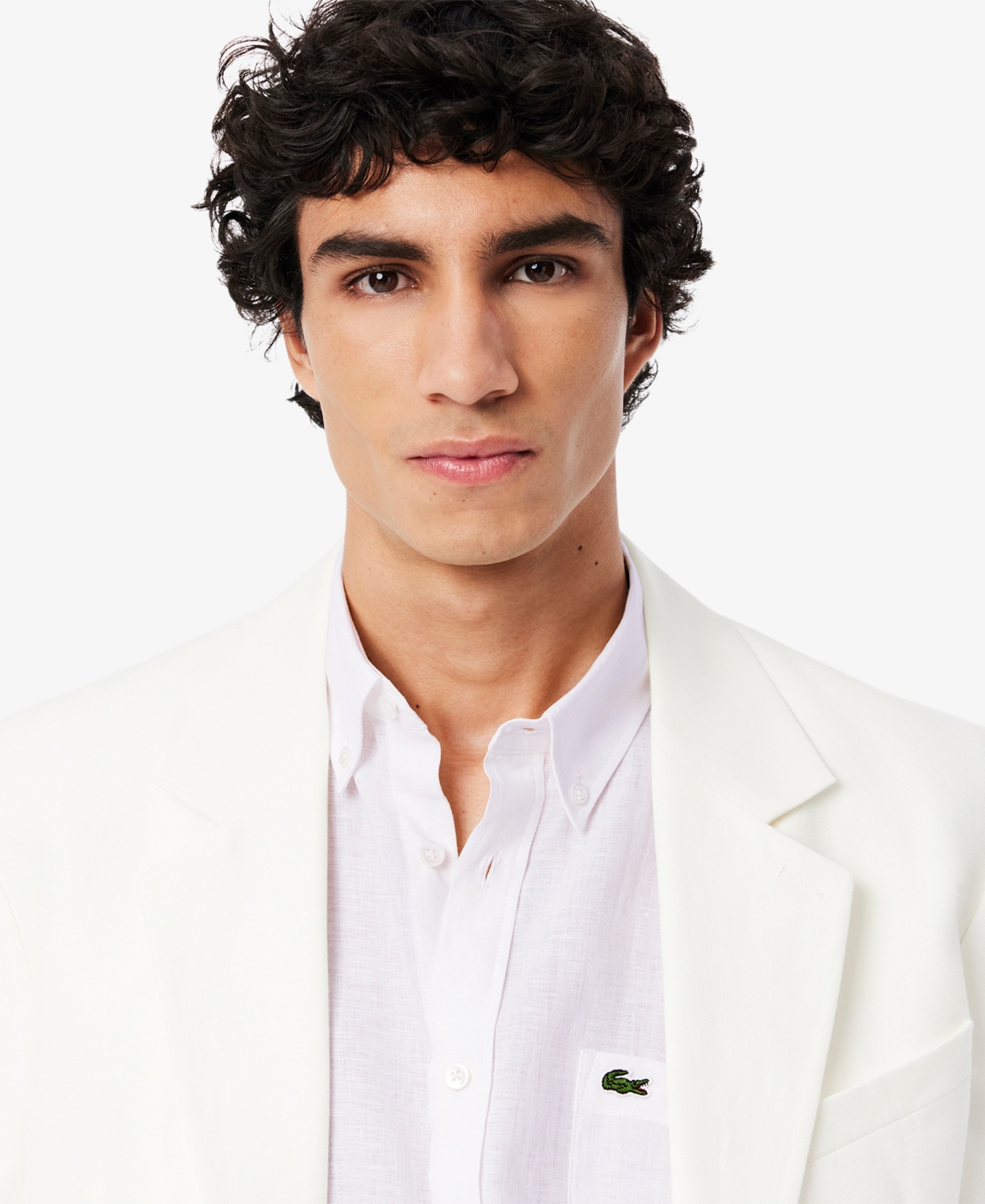 Lacoste Men's Regular-Fit Logo Linen Shirt