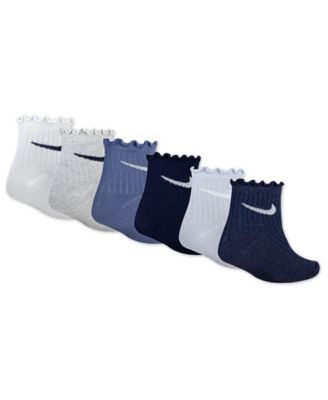 Girls' 4-7 Lettuce Ankle Socks, 6-Pack