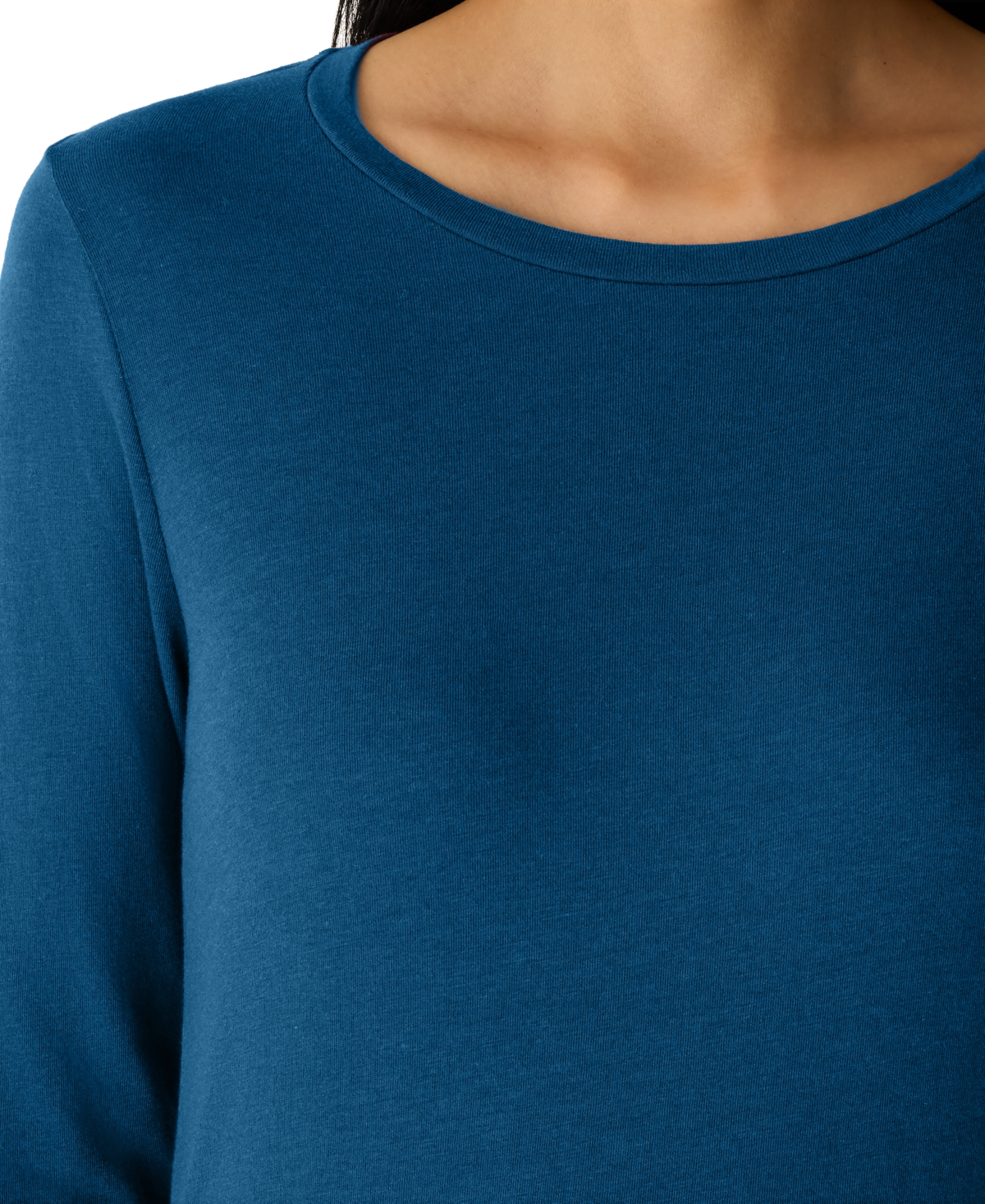 Eileen Fisher Women's Round Neck T-shirt In Blue