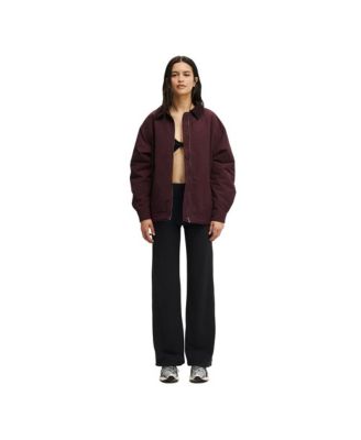 Women's Active Contrast Collar Oversized Jacket