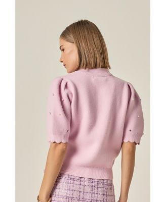 Women's Scallop Embellishment Knit