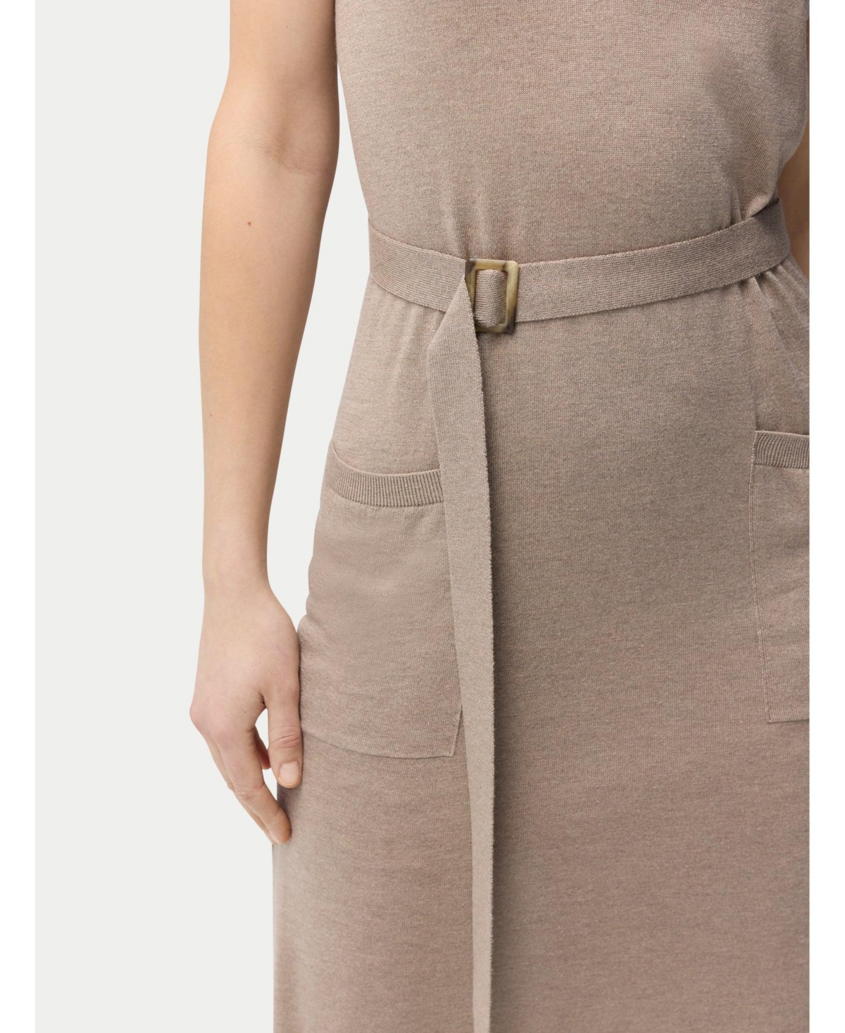 Gobi Cashmere Women's V-neck Silk Cashmere Dress