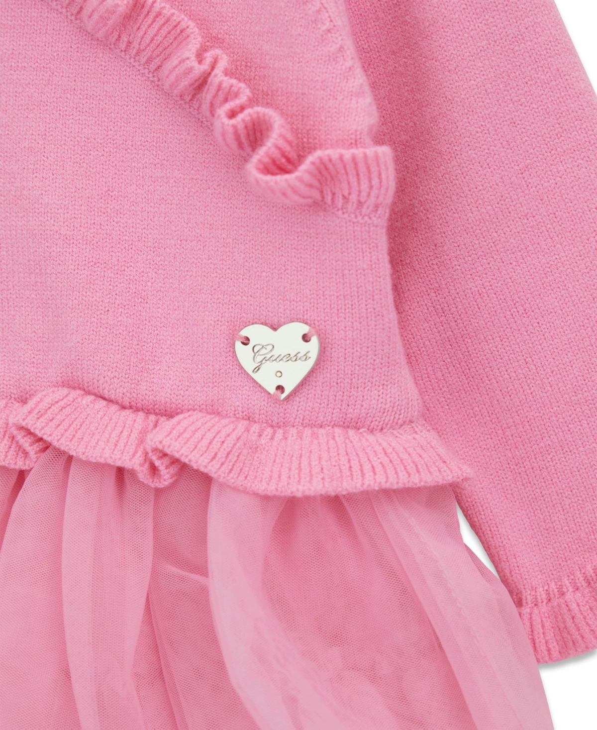 Guess Baby Girls Dress, Diaper Cover and Socks, 3-Piece Set