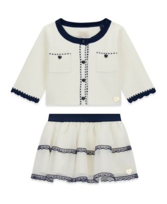 Baby Girls' Long-Sleeve Cardigan and Mesh Skirt, 2-Piece Set