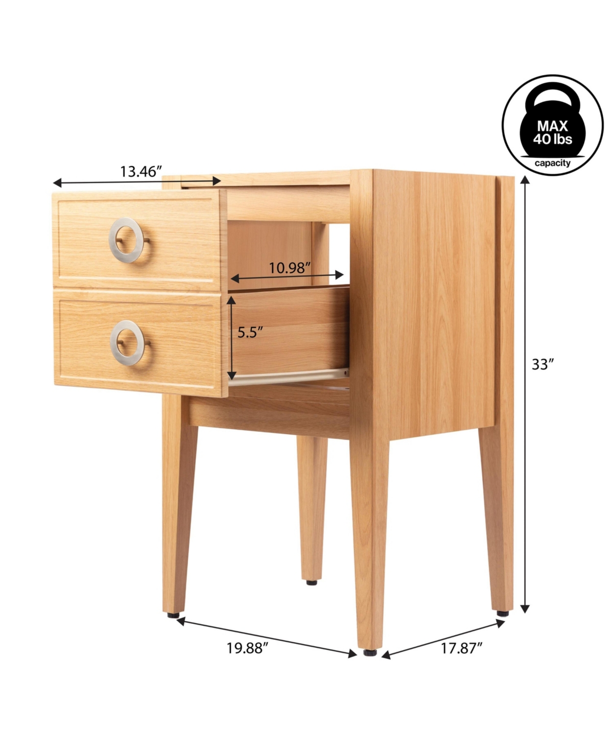 Jonathan Y Corbin Classic 1-Drawer Bath Vanity Base Only (Sink Basin Not Included