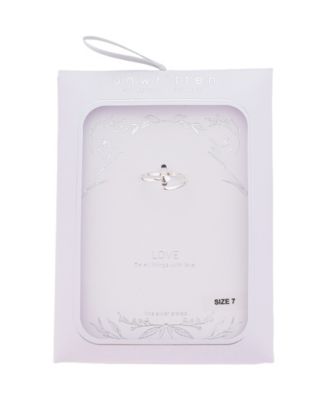 Heart Silver Plated Bypass Ring