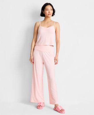 Women's Solid Tank & Long Pants Set