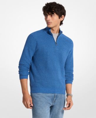 Michael Kors Men's Mouline Texture Quarter-Zip Sweater - Macy's