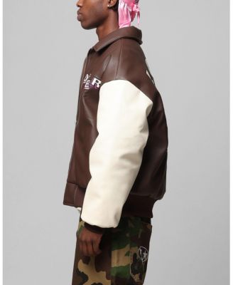 Men's Solar Pu Leather Varsity Jackets