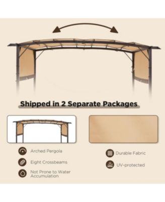 9'x12' Outdoor Pergola Metal Patio Gazebos