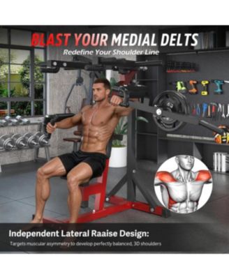 Deltoid and Shoulder Press Machine, 3-in-1 Shoulder-Specific Machine with Shoulder Press, Lateral Raise & Reverse Fly