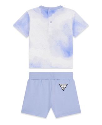 Baby Boys' All-Over Printed Short-Sleeve T-Shirt and Shorts, 2-Piece Set