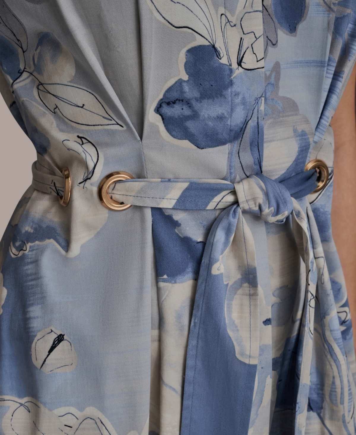 Donna Karan New York Women's Collared Short-Sleeve Dress