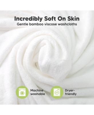 6pk Deluxe Baby Washcloths, Organic and Soft Baby Wash Cloth, Baby Bath Towel, Face Cloths