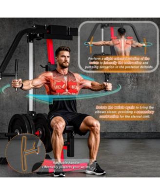 Chest Fly Machine, PEC Deck Fly and Reverse Delt Machine, 450lbs Adjustable Upper Body Workout Equipment for Home Gym