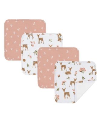 Infant 5pc cotton hooded towel and washcloth Bath Gift Set