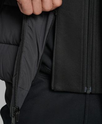 Men's Hooded Quilted Puffer Bomber Jacket