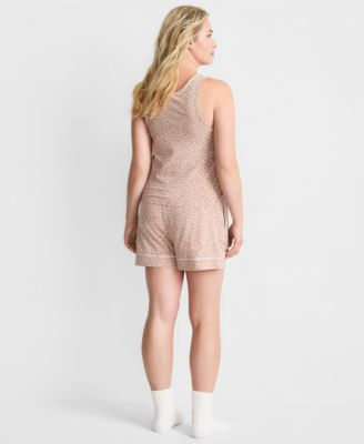 Women's Henley Tank & Shorts Pajama Set