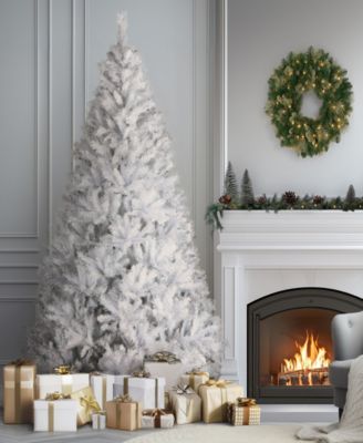 7.5' Winchester White Pine Tree with Silver Glitter