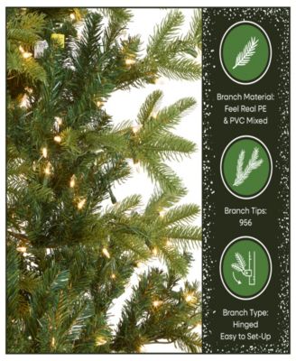6.5' Feel Real  Norwegian Spruce Hinged Tree with 650 Clear Lights