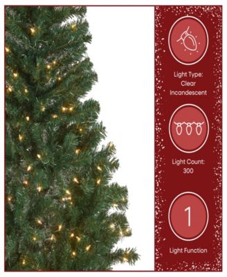 Acacia Pre-lit Christmas Tree with 300 Clear Incandescent Lights, 6'