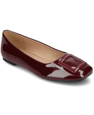 Women's Zimia Buckle Square Toe Ballet Flats