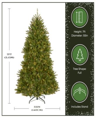 7' Dunhill Fir Hinged Tree with 700 Clear Lights