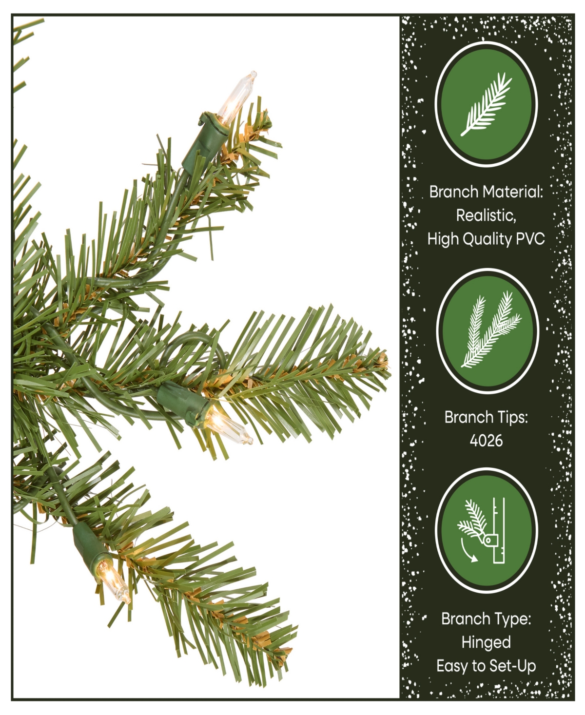 National Tree Company 9' Dunhill Fir Hinged Tree with Clear Lights