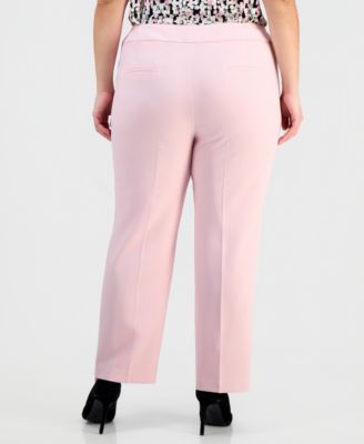 Plus Size High-Rise Stretch Crepe Pants