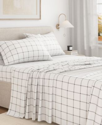 Ultra-Soft Turkish Cotton Plaid Flannel Sheet Set