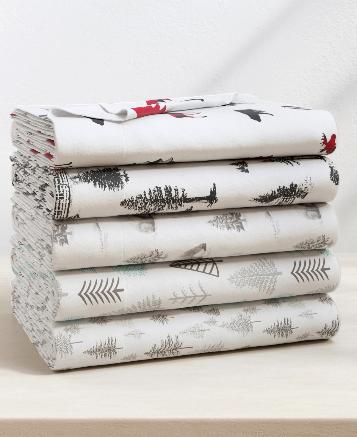 Linery & Co. Ultra-Soft Turkish Cotton Flannel Lodge Print Sheet Set