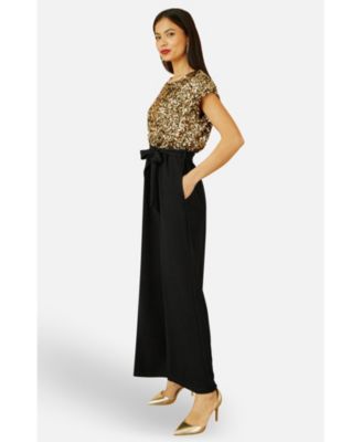 Women's Sequin Top Stretch Jumpsuit