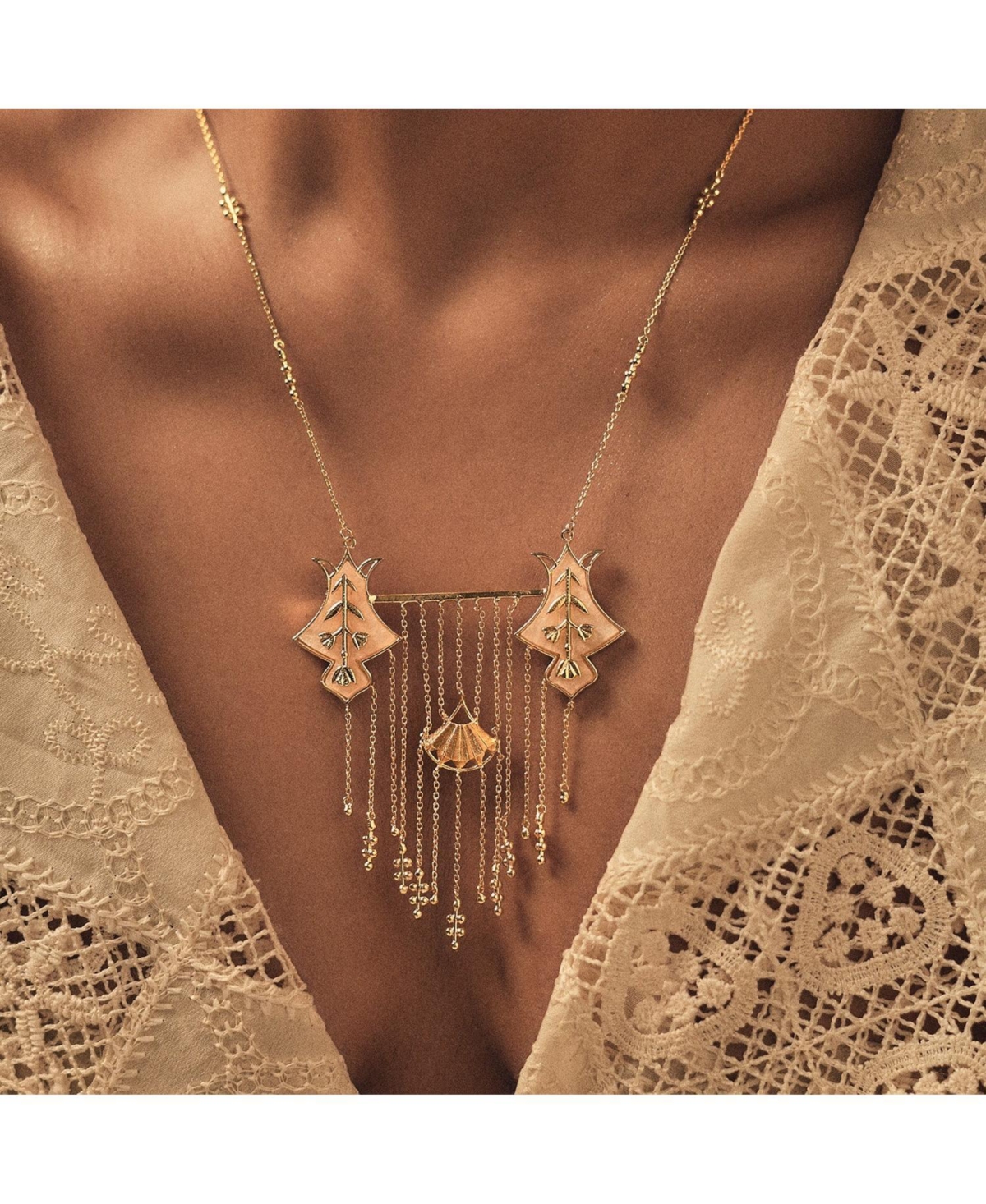 Dhwani Bansal 22K Gold Plated Serai Necklace