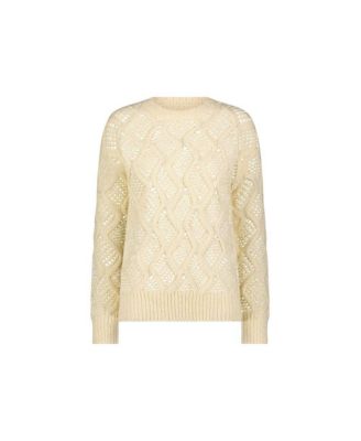 Womens Sonja Wave Sequin Sweater - Pearl