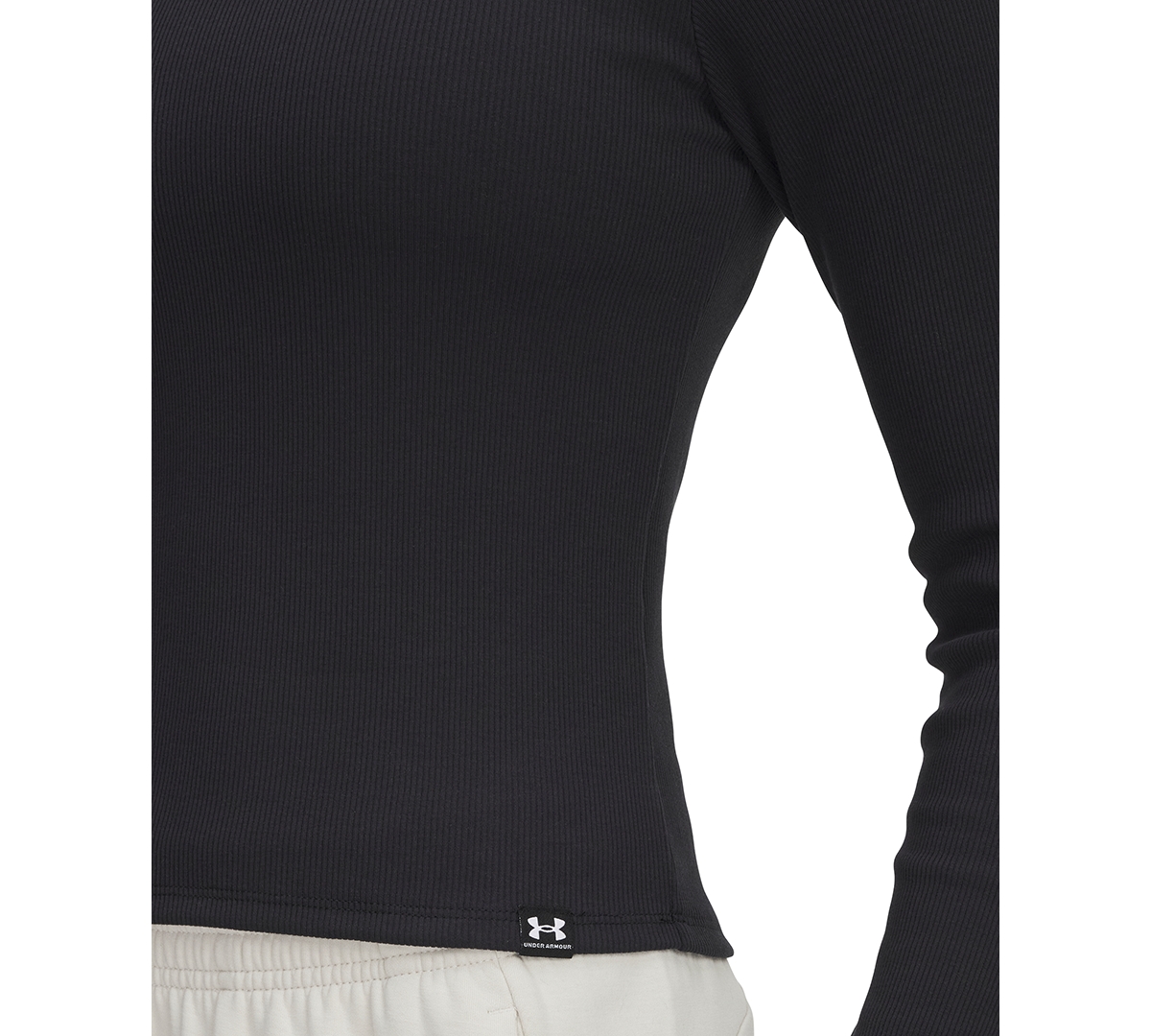 Under Armour Women's Rival Rib Long Sleeve Top In Black