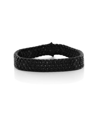 Stainless Steel Honey Comb Design CZ Bracelet