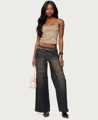 Women's Malia Flower Applique Tank Top