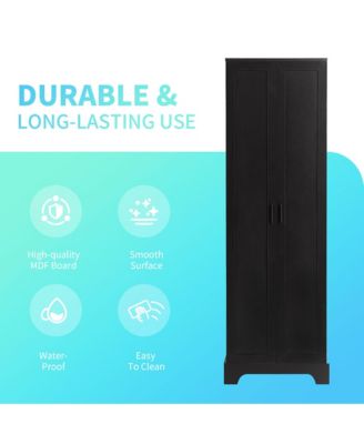 CASAINC MDF Adjustable Shelf with 2 Doors 71.2"H Storage Cabinet