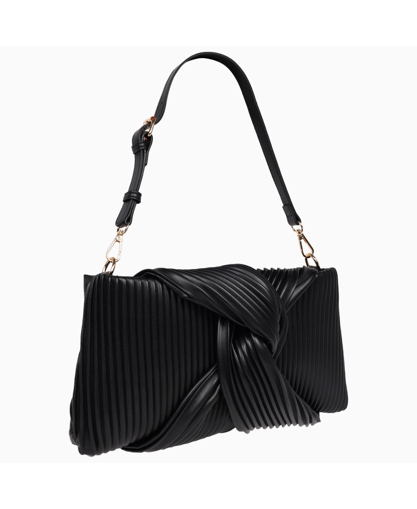 Женский клатч Jason Wu Pleated Knot Clutch with Shoulder Strap, цвет: Чёрный — фото 2