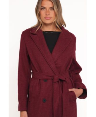 Women's Fur Collar Tie Waist Coat