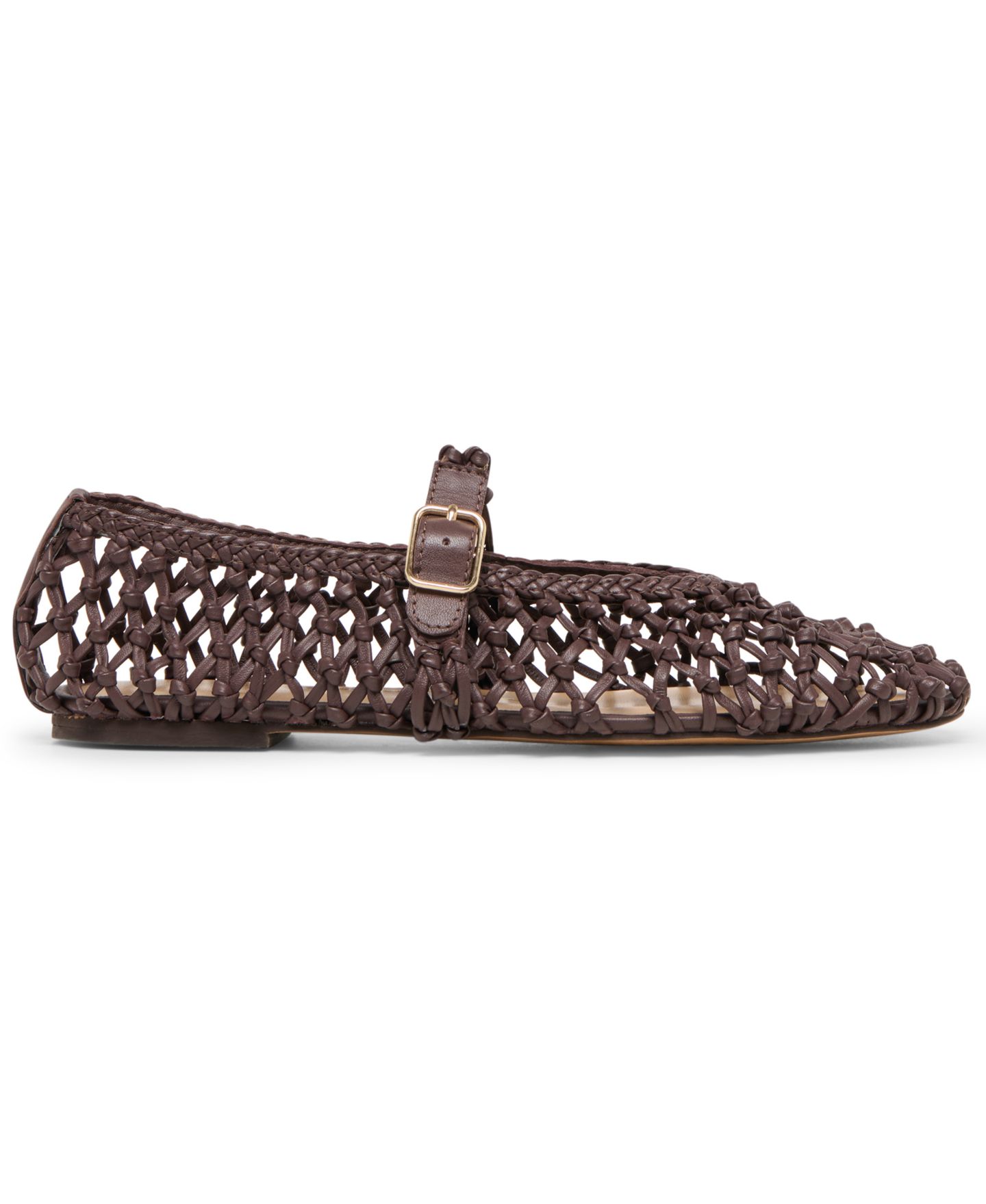 Женские балетки Dolce Vita Clair Woven Mary Jane Flats, цвет: Тёмный коричневый кожаный — фото 2