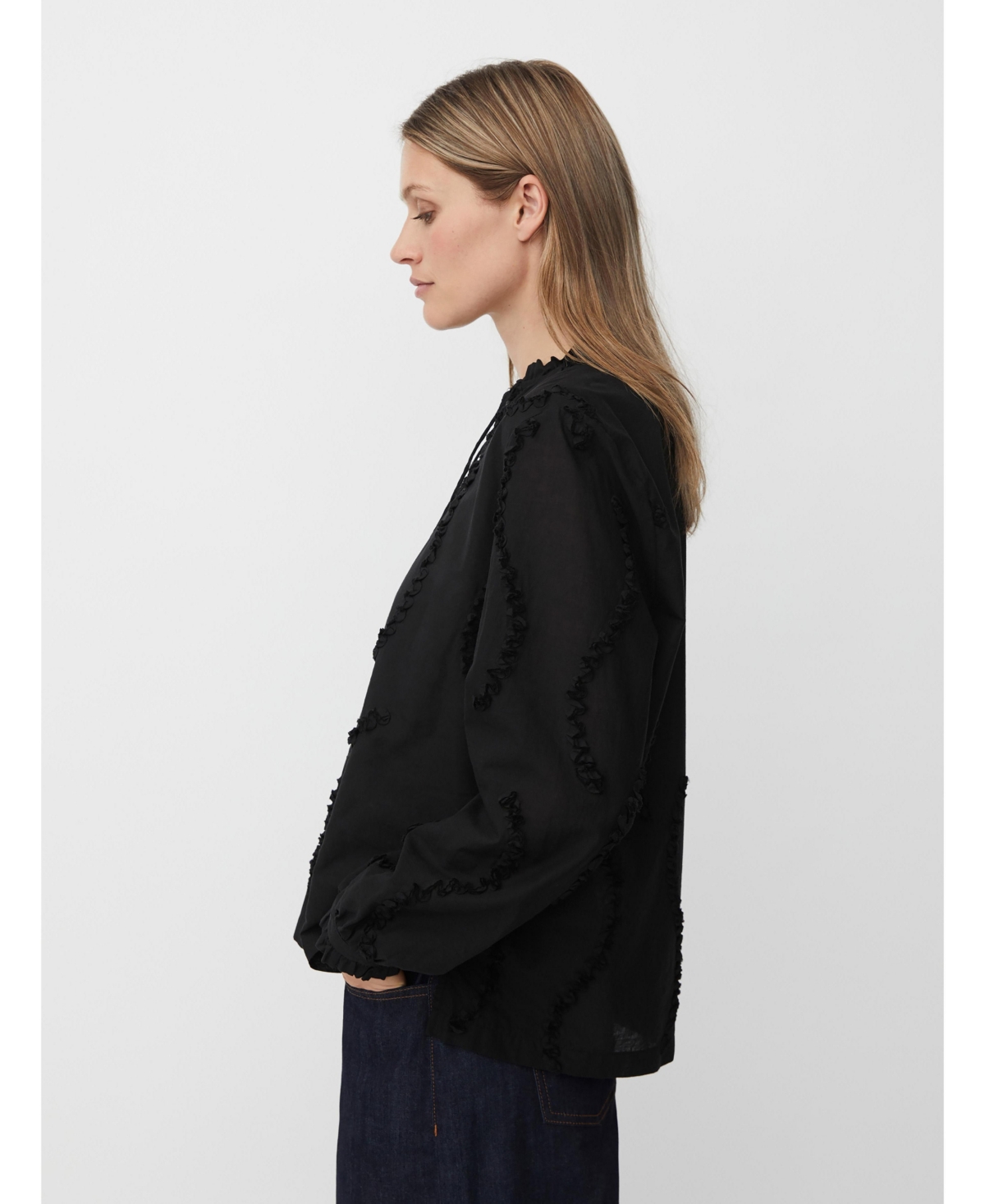 Masai Copenhagen Women's MaDolvira Ruffle Detail Blouse
