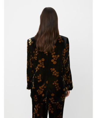 Women's MaJaxi Velour Floral Print Blazer