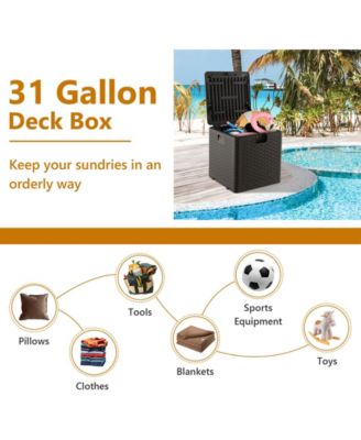 31/73/100 Gallon All Weather Storage Container with Lockable Lid-S