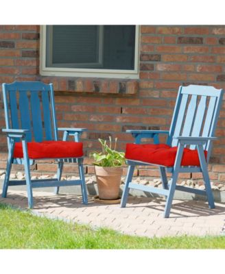 21 Inch x 21 Inch Patio Chair Seat Cushion Pads for Indoor and Outdoor-Red
