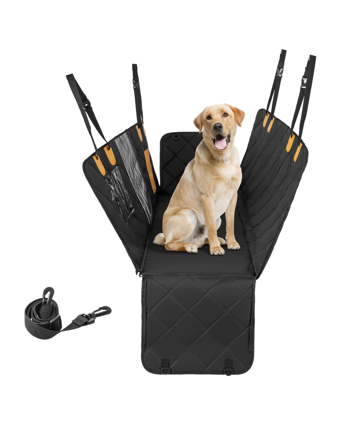 Sugift Dog Car Seat Cover Protector for Back Seat with Mesh Windows