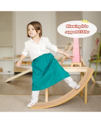 35.5 Inch Wooden Wobble Balance Board for Toddler and Adult