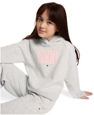 Girls' 7-16 Popover Seamed Long-Sleeve Hoodie