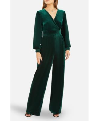 Women's Velvet Long Sleeve Jumpsuit