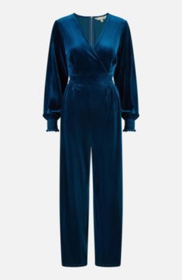 Women's Velvet Long Sleeve Jumpsuit